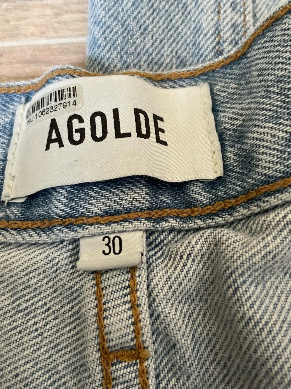 Agolde Dame High Rise Wide Leg Jeans in Conflict $360 30 - Picture 4 of 6